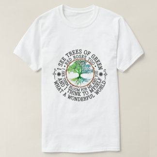 Ik zie ook bomen met groene rode rozen t-shirt