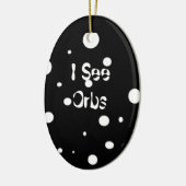 Ik zie Orbs-ovaal versiering Keramisch Ornament (Links)