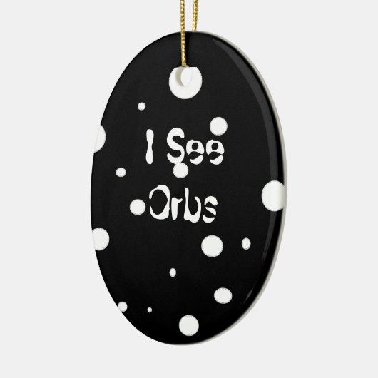 Ik zie Orbs-ovaal versiering Keramisch Ornament (Links)