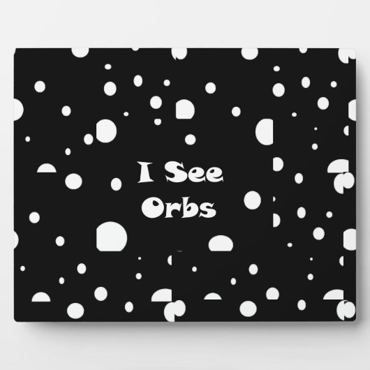 Ik zie Orbs-Plaque Fotoplaat (Voorkant)