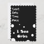 Ik zie Orbs-uitnodigingen Kaart (Achterkant)