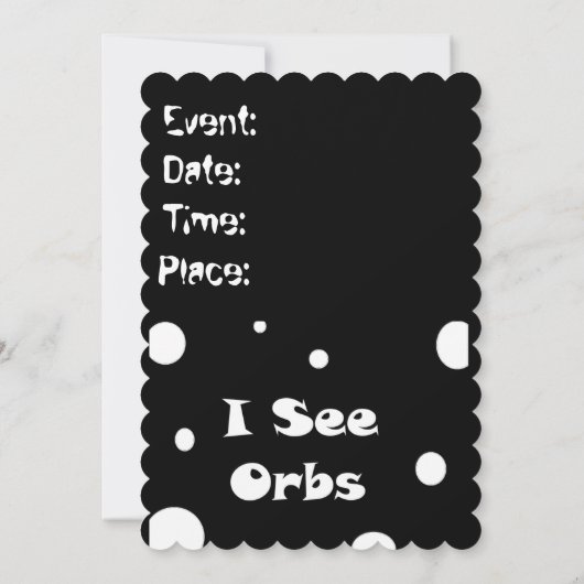 Ik zie Orbs-uitnodigingen Kaart (Achterkant)