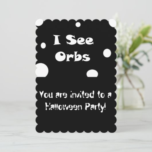 Ik zie Orbs-uitnodigingen Kaart (Staand voorkant)