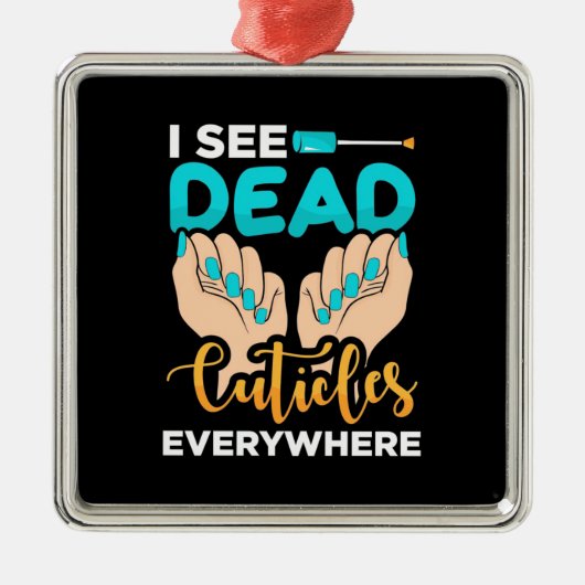 Ik zie overal kubussen metalen ornament (Voorkant)