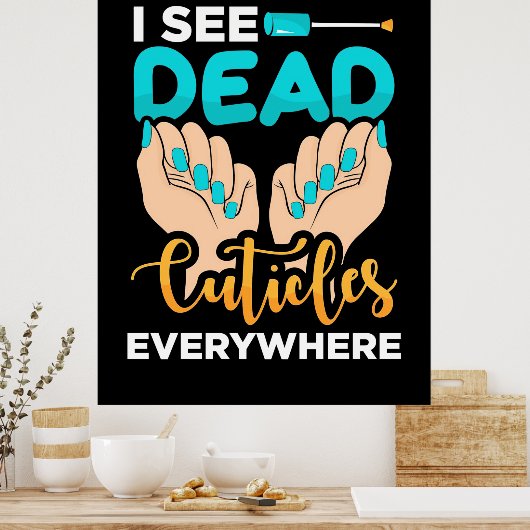 Ik zie overal kubussen poster (Keuken)