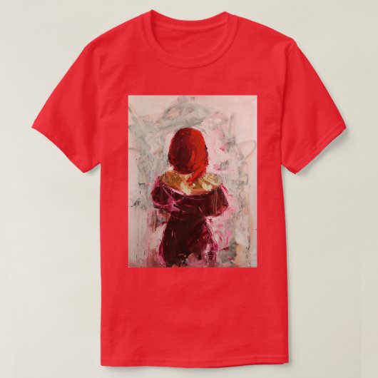 Ik zie rode originele schildertextuur kunstwerk t-shirt (Design voorkant)