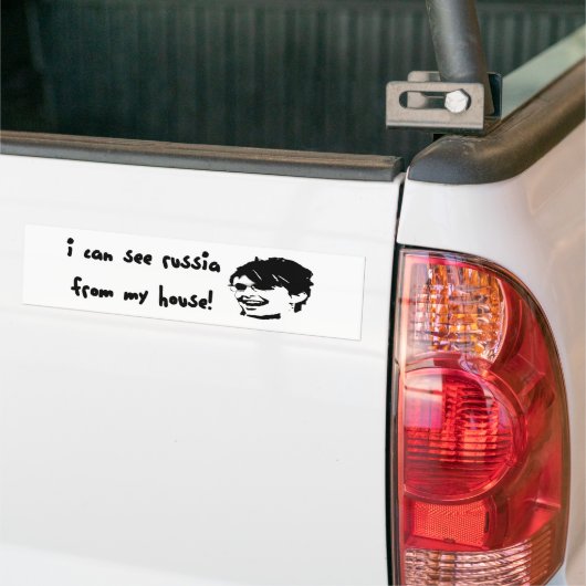 Ik zie Rusland vanuit mijn huis! Bumpersticker (Op Truck)