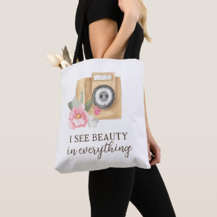 Ik zie schoonheid in alles wat fotograaf Canvas ta Tote Bag
