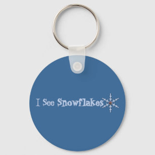 Ik zie Snowflakes Sleutelhanger