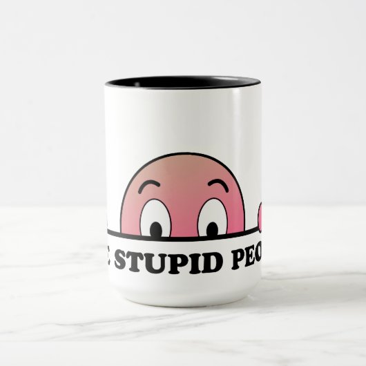 Ik zie stomme mensen grappig | Roze Mok (Midden)