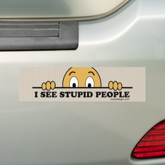 Ik zie stoute mensen bumpersticker (Op auto)