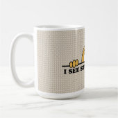 Ik zie stoute mensen koffiemok (Links)