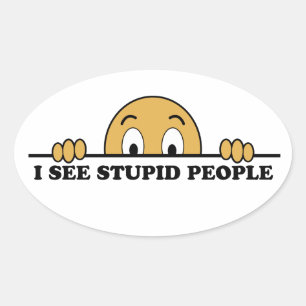 Ik zie stoute mensen ovale sticker