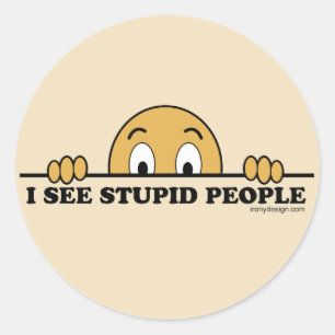 Ik zie stoute mensen ronde sticker