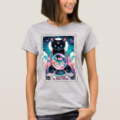 Ik zie Toe Beans Cat Tarot Kaart T-shirt (Voorkant)
