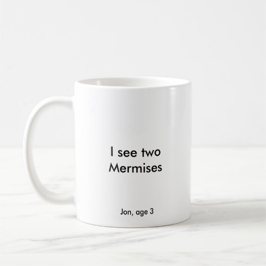 Ik zie twee mermises koffiemok (Links)