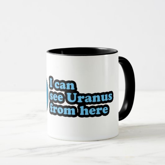 Ik zie Uranus van hier Mok (Voorkant rechts)