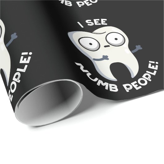 Ik zie verdoofde mensen grappige tand woordspeling cadeaupapier (Rol Hoek)