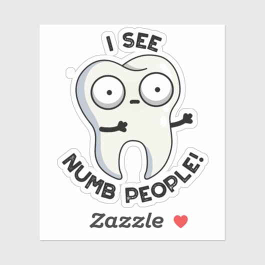 Ik zie verdoofde mensen grappige tandenpunch sticker (Vel)