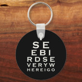 Ik zie vogelschilderij sleutelhanger (Voorkant)