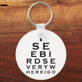 Ik zie vogelschilderij sleutelhanger (Voorkant)