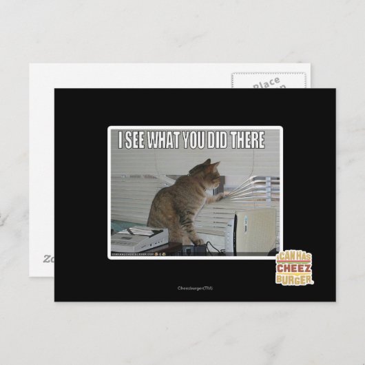 Ik zie wat je daar deed briefkaart (Voorkant / Achterkant)