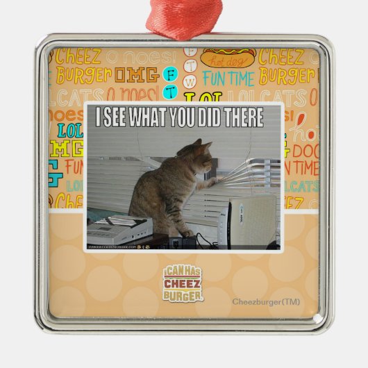 Ik zie wat je daar deed metalen ornament (Voorkant)