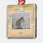 Ik zie wat je daar deed metalen ornament (Links)