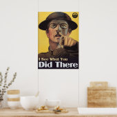 Ik zie wat je daar deed poster (Keuken)