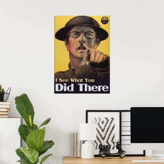 Ik zie wat je daar deed poster (Thuiskantoor)