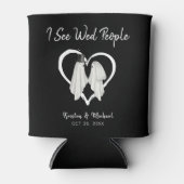 Ik zie Wed People Ghost Halloween Wedding Black Blikjeskoeler (Voorkant)