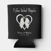 Ik zie Wed People Ghost Halloween Wedding Black Blikjeskoeler (Achterkant)