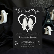 Ik zie Wed People Gothic Ghost Halloween Wedding