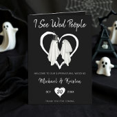 Ik zie Wed People Gothic Ghost Halloween Wedding Programma