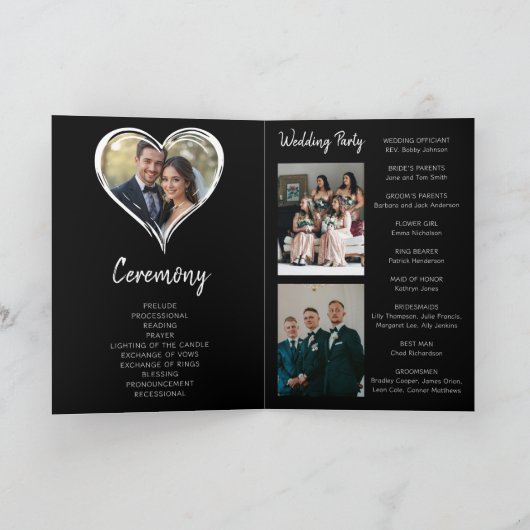 Ik zie Wed People Gothic Ghost Halloween Wedding Programma (Binnen)