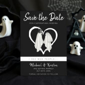 Ik zie Wed People Gothic Ghost Halloween Wedding Save The Date