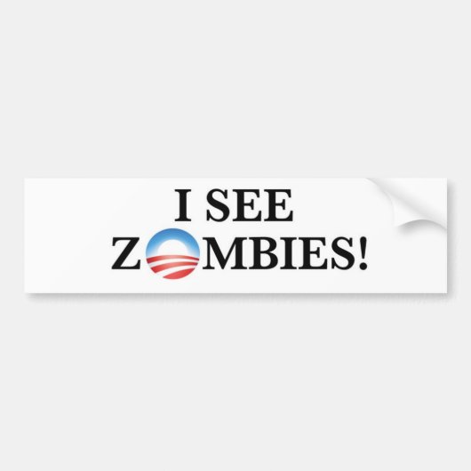 Ik zie zombies! bumpersticker (Voorkant)