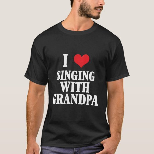 Ik zing graag met opa t-shirt (Voorkant)