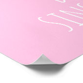 Ik zing liever Grappige quote roze en wit Poster (Hoek)