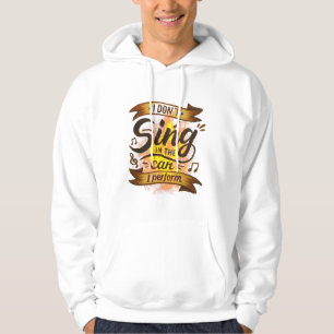 "Ik zing niet in de auto, ik treed op" – Fiery Mus Hoodie