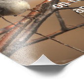 Ik zing omdat ik blij ben Sparrow Foto Afdruk (Hoek)