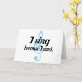 Ik zing omdat ik de Gift van de Muziek moet Kaart (Gele Bloem)