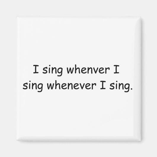 Ik zing wanneer ik magneet zing (Voorkant)