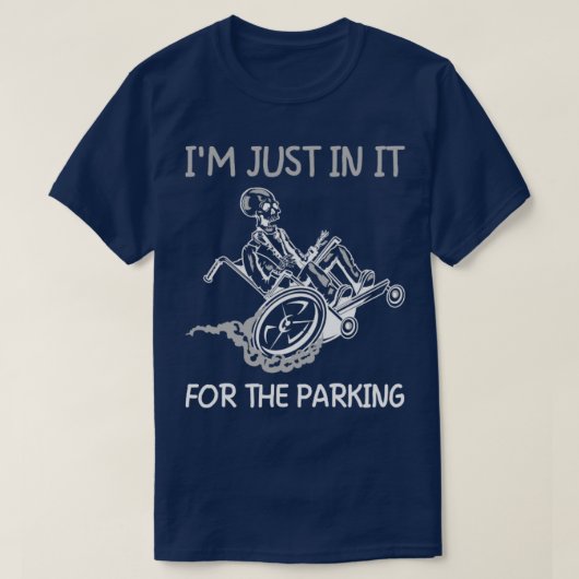 Ik zit er alleen in voor de rolstoel van de parkee t-shirt (Design voorkant)