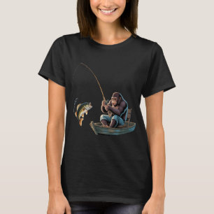 Ik zit in de boot te vissen Papa grap Zeiler Grapp T-shirt