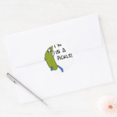 Ik zit in een augurk ronde sticker (Envelop)