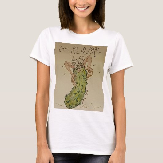 Ik zit in een echte augurk! t-shirt (Voorkant)