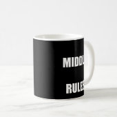 Ik zit in het midden waarom we regels hebben die o koffiemok (Voorkant rechts)