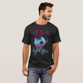Ik zit in mijn Kantoor Beach Palm Tree medewerker T-shirt (Voorkant volledig)