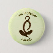 Ik zit in stilte-Meditation/Retreat-Button Ronde Button 5,7 Cm (Voorkant)